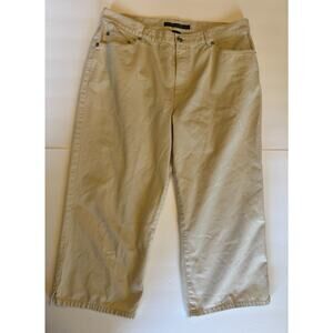 Lauren Ralph Lauren Jeans Co Womens Khaki Cropped Pants Size 12 Beige Straight